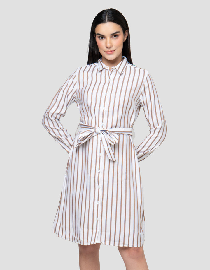 Cardinal Femme Full Stripes Dress Wanita