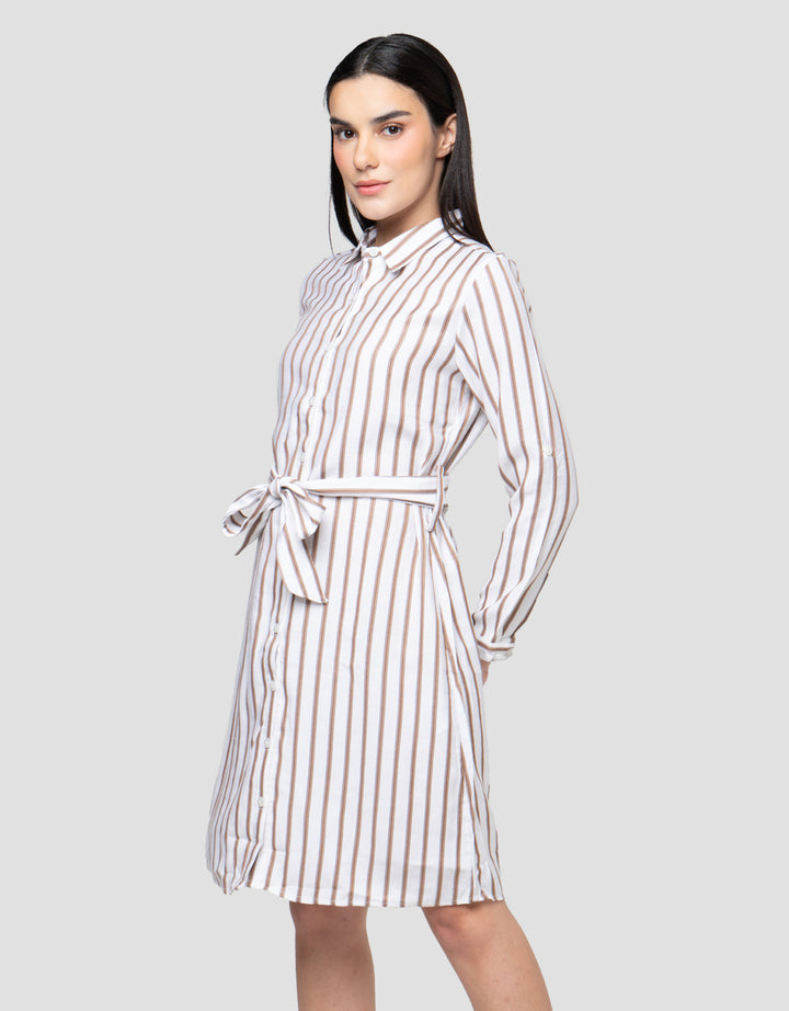 Cardinal Femme Full Stripes Dress Wanita