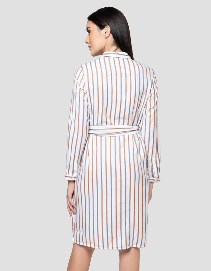 Cardinal Femme Full Stripes Dress Wanita