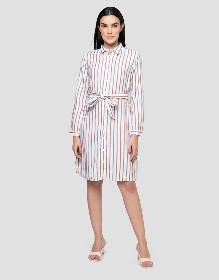 Cardinal Femme Full Stripes Dress Wanita