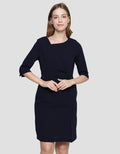 Cardinal Femme Asymmetrical Collar Dress Women