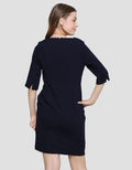 Cardinal Femme Asymmetrical Collar Dress Women