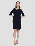 Cardinal Femme Asymmetrical Collar Dress Women