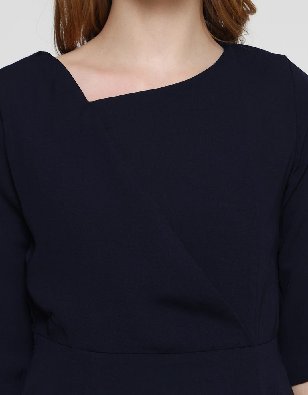 Cardinal Femme Asymmetrical Collar Dress Women