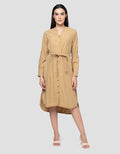Cardinal Femme Detail Tali Dress Wanita