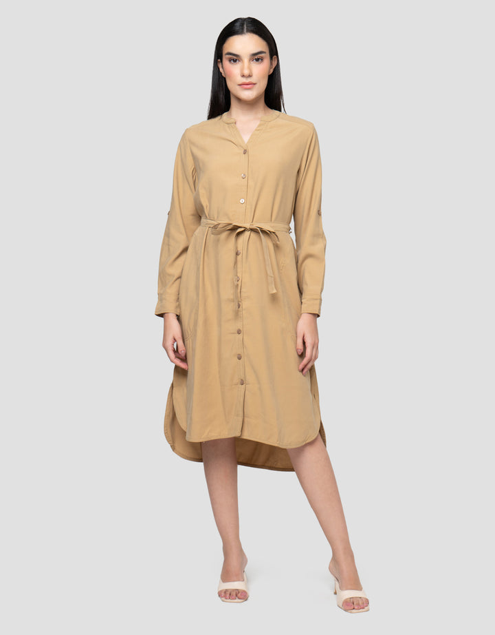 Cardinal Femme Detail Tali Dress Wanita
