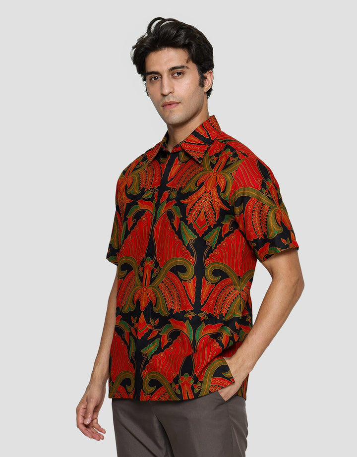 Arjuna Weda Batik Pisang Bali Hem Body Fit Pria