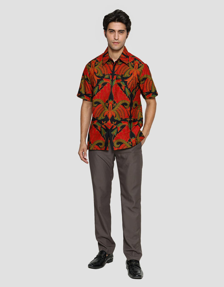 Arjuna Weda Batik Pisang Bali Hem Body Fit Pria