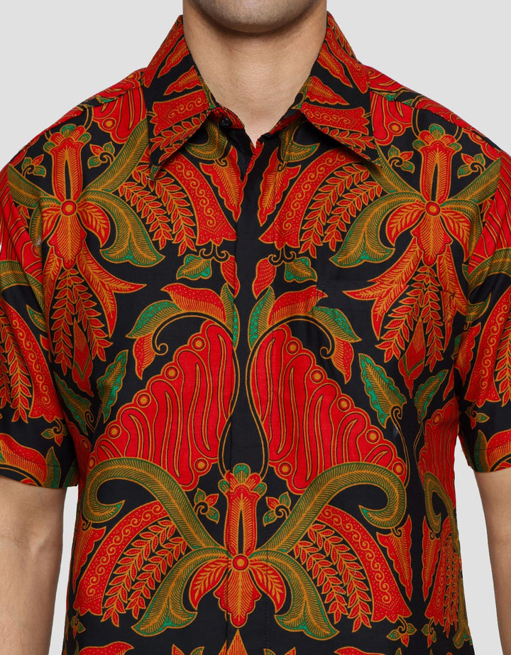 Arjuna Weda Batik Pisang Bali Hem Body Fit Pria