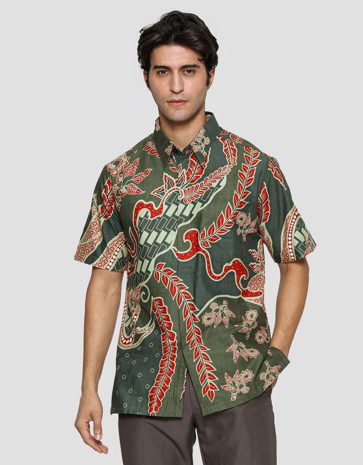 Arjuna Weda Batik Sebar Gajah Uling Hem Body Fit Pria
