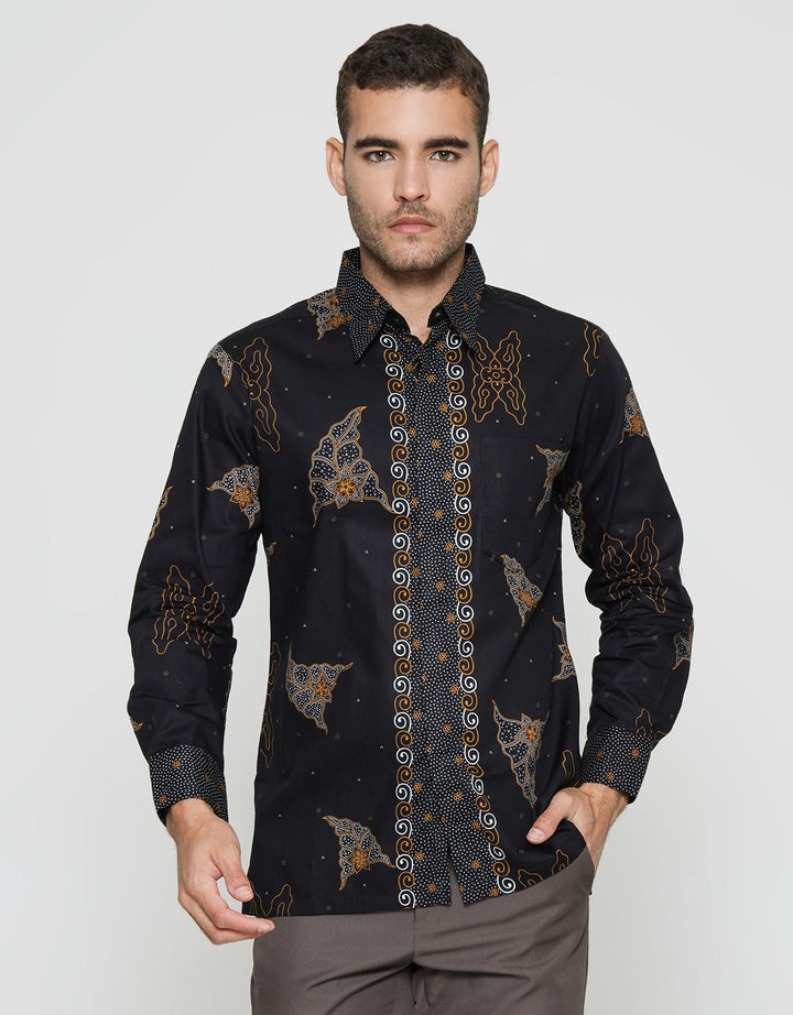 Arjuna Weda Kemeja Body Fit Batik Megamendung Keongan Pria