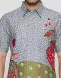 Arjuna Weda Hem Body Fit Batik Teratai Air Pria