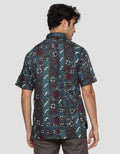 Arjuna Weda Batik Sawat Kawung Cat Hem Body Fit Pria