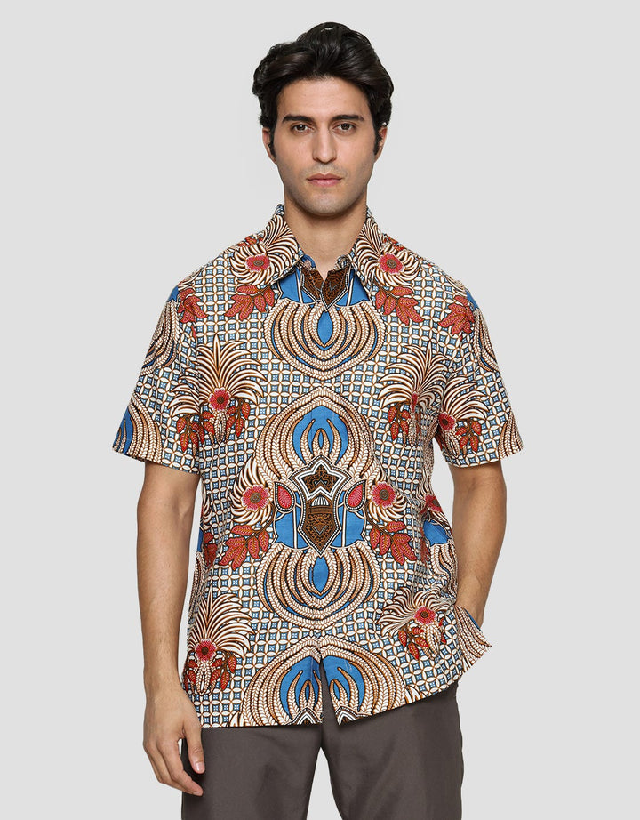 Arjuna Weda Hem Body Fit Batik Mahkota Raja Pria