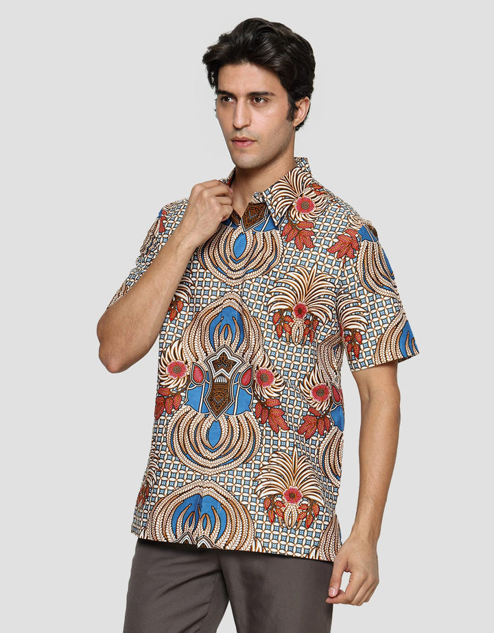 Arjuna Weda Hem Body Fit Batik Mahkota Raja Pria