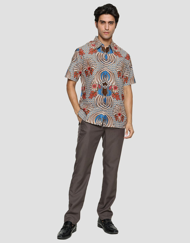 Arjuna Weda Hem Body Fit Batik Mahkota Raja Pria