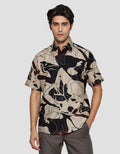 Adikusuma Hem Slim Fit Batik Pria Abstrak