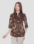 Adikusuma Women's Batik Wulu Parang Blouse