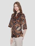 Adikusuma Women's Batik Wulu Parang Blouse