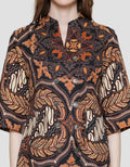 Adikusuma Women's Batik Wulu Parang Blouse