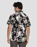 Adikusuma Print Dedaunan Hem Batik Body Fit Pria