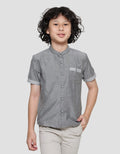 Little M Casual Chambray Koko Lengan Pendek Anak Laki-Laki