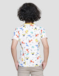 Little M Dino Digital Print Kaos Lengan Pendek Anak Laki-laki