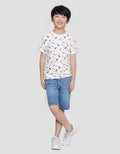 Little M Full Print Car Boys Short Sleeve T-Shirt