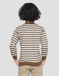 Little M Terry Stripes Dino Ball Sweater Anak Laki-Laki