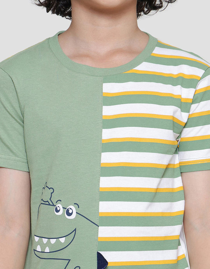 Little M Cut N Sewn Dino Kaos Lengan Pendek Anak Laki-laki