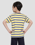 Little M Motif Stripes Kaos Anak Laki-Laki
