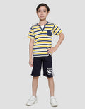 Little M Motif Stripes Kaos Anak Laki-Laki