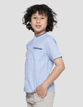 Little M Casual Texture Checked Koko Short Sleeve Boys
