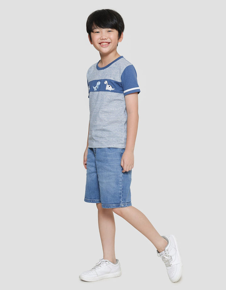 Little M Tri Dino Kaus Anak Laki-laki