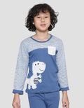 Little M Dino Boys Long Sleeve T-Shirt Pocket Application