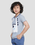 Little M Stripes Boys Short Sleeve T-Shirt Application