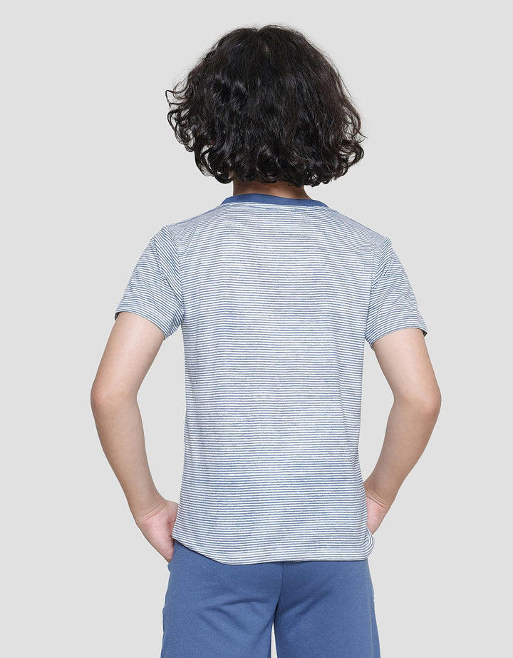Little M Stripes Boys Short Sleeve T-Shirt Application