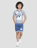 Little M Stripes Boys Short Sleeve T-Shirt Application
