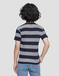 Little M Stripes Fider Boys Short Sleeve T-Shirt