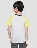 Little M Raglan Dino Boys Short Sleeve T-Shirt