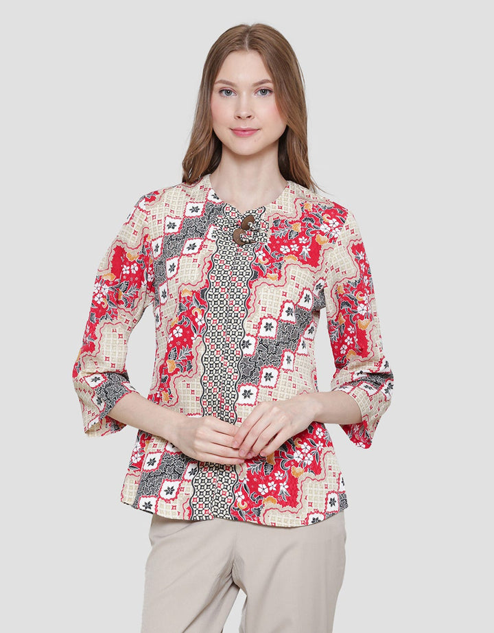 Arjuna Weda Lereng Kawung Women's Batik Blouse