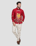 Arjuna Weda Body Fit Batik Awan Manuk Twin Men's Shirt
