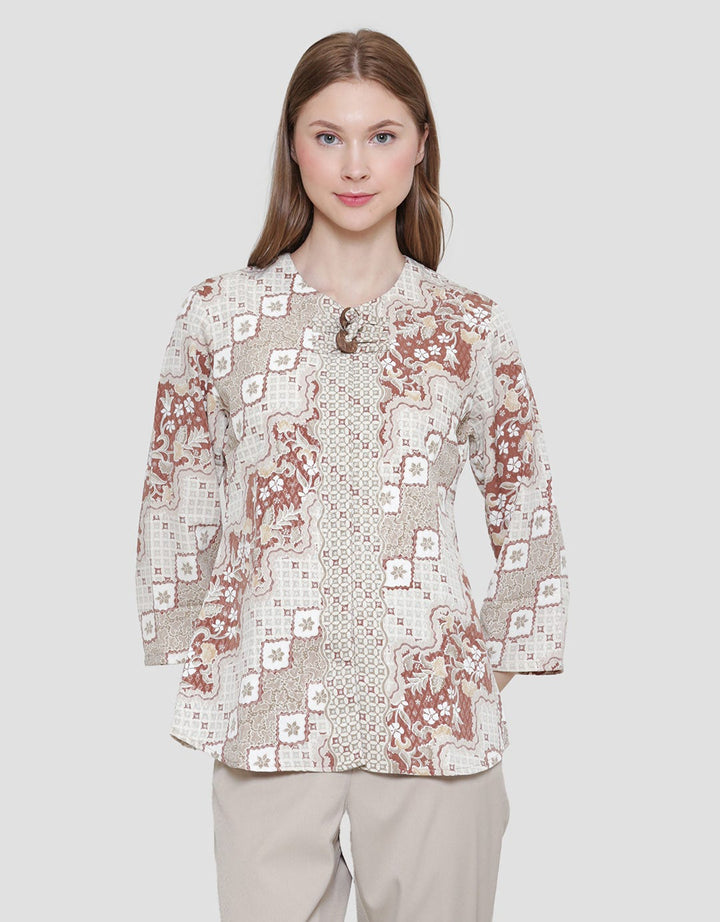 Arjuna Weda Lereng Kawung Women's Batik Blouse