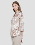 Arjuna Weda Lereng Kawung Women's Batik Blouse