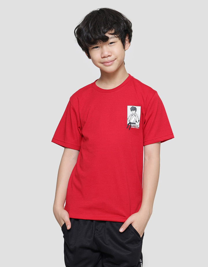Nevada Anime Olimpic Takewondo Print Kaos Anak Laki-laki
