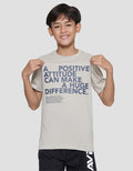 Nevada Print A Positive Attitude Kaos Lengan Pendek Anak Laki-Laki