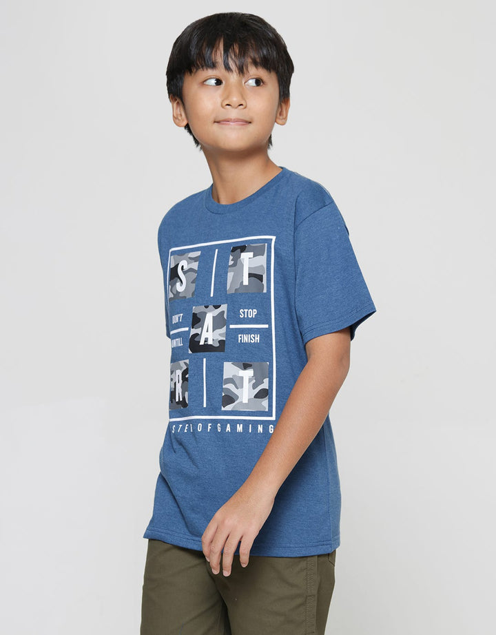 Nevada Kaos Lengan Pendek Anak Laki-laki Print Square Camo