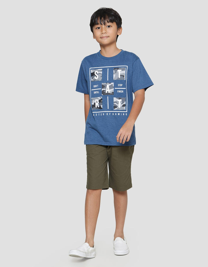 Nevada Kaos Lengan Pendek Anak Laki-laki Print Square Camo