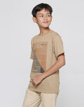 Nevada Print Square Abstract Kaos Lengan Pendek Anak Laki-Laki