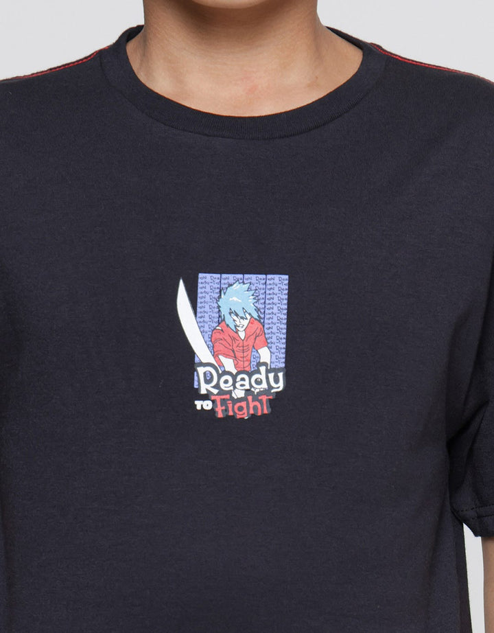 Nevada Print Logo Anime Boys Short Sleeve T-Shirt